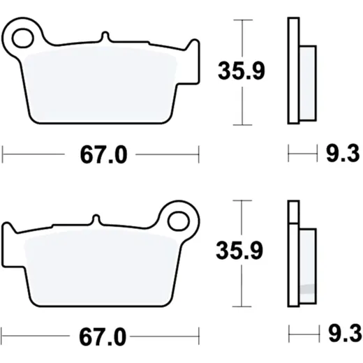Bremsklotz Sinter RSI TRW Alternative: 7320070 passend für: Beta RR, Alp, Urban