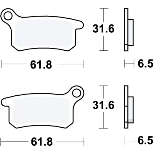 Bremsklotz Sinter SI TRW Alternative: 7320658 passend für: KTM SX, Husqvarna TC, CR