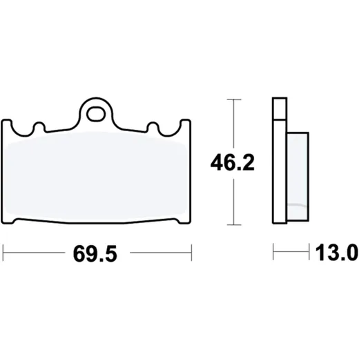 Bremsklötze Standard TRW für Motorräder 7875487