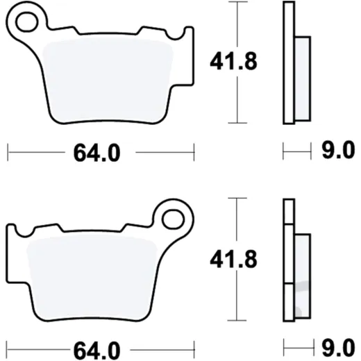 Brake pads offroad TRW altn 7320047 for: Husqvarna TE, TC, FE, FC, Sherco SE, SEF, SCF