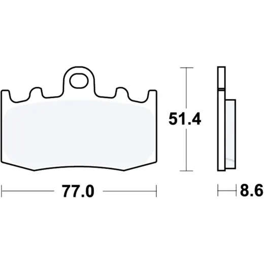 Brake pads std TRW lucas mcb748 alternative: 7324163 for: BMW R, K