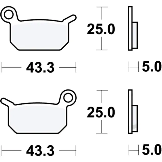 Bremsklotz Sinter SI TRW Alternative: 7320625 passend für: KTM SX, SX - E5, Mini Adventure