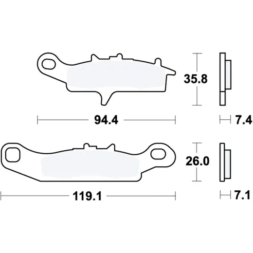 Bremsklotz Sinter SI TRW Alternative: 7325731 passend für: Kawasaki KFX, KVF