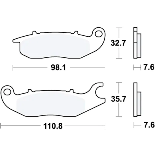 Bremsklotz Scooter TRW Alternative: 7322704 passend für: Honda ANF, XL