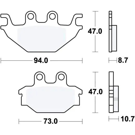 Bremsklotz Sinter SI TRW Alternative: 7325780 passend für: Kymco MXU, Maxxer, UXV