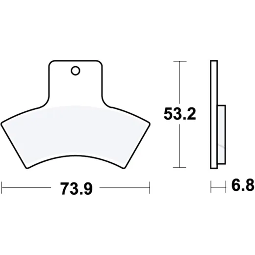 Brake pads sintered silver TRW for: Polaris Trail Blazer, Scrambler, Sportsman