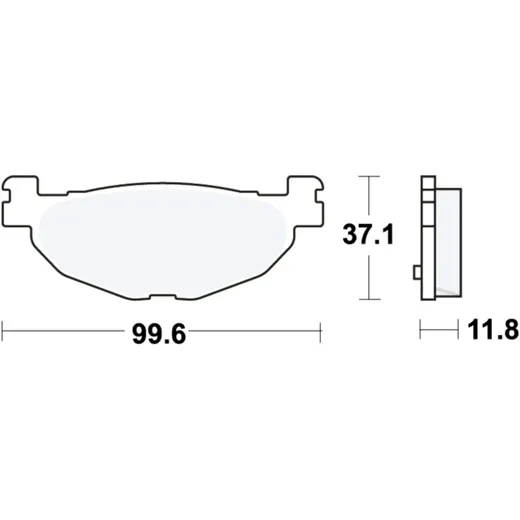 Bremsklotz Sinter Scooter TRW Alternative: 7323082 passend für: Yamaha XP, YP