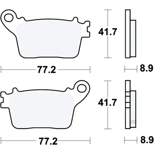 Bremsklotz Sinter hinten TRW Alternative: 7322431 passend für: Kawasaki ZX - 10R, ZX - 6R, ZX - 10RR