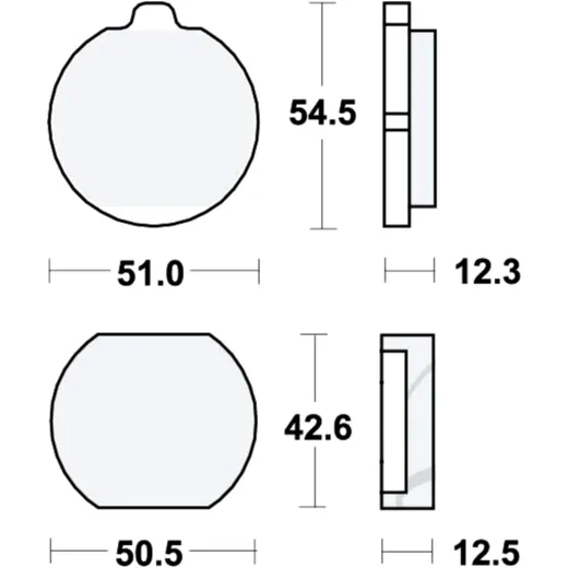 Bremsklotz Standard TRW Alternative: 7320501 passend für: Kawasaki Z, KH, Z1R