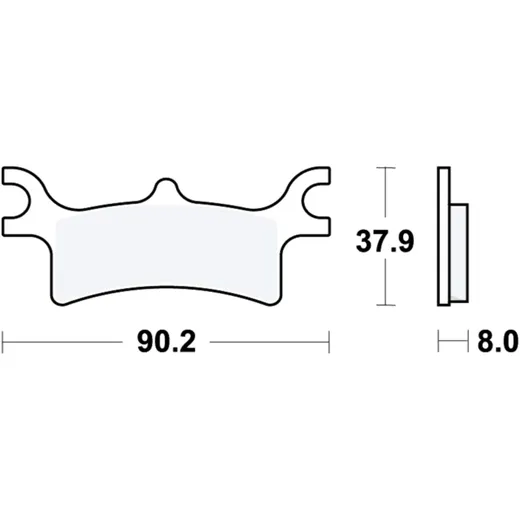 Bremsklotz Sinter SI TRW Alternative: 7325657 passend für: Polaris Sportsman, Trail Blazer, Trail Boss