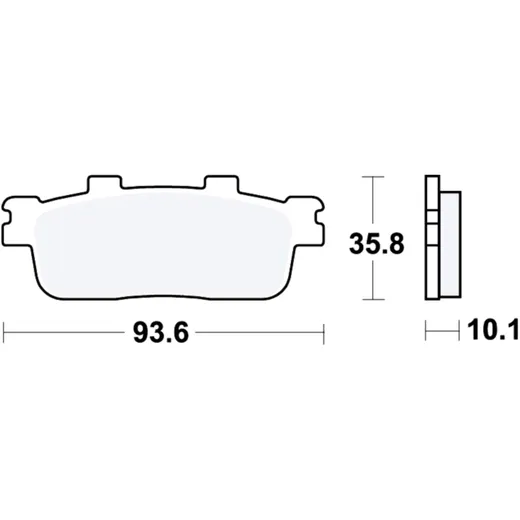 Bremsklotz Standard TRW Alternative: 7320562 passend für: SYM GTS, Joyride, Cruisym