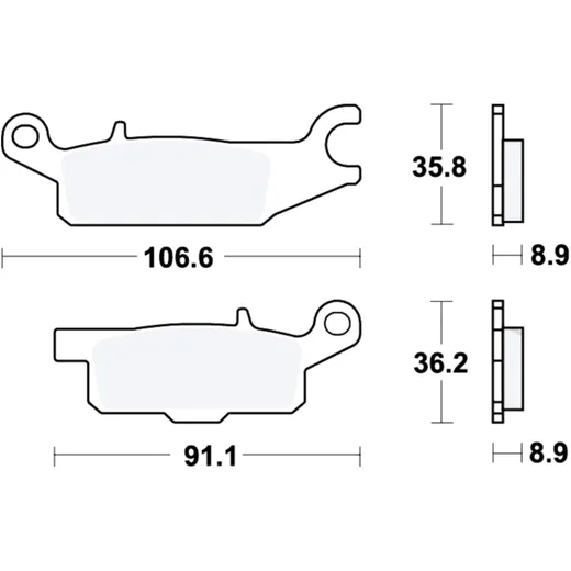 Bremsklotz Sinter SI TRW Alternative: 7321243 passend für: Yamaha YFM