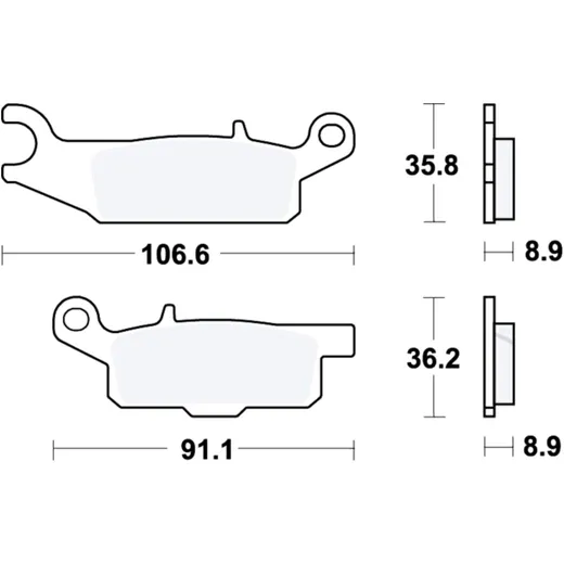 Bremsklotz Sinter SI TRW Alternative: 7321268 passend für: Yamaha YFM