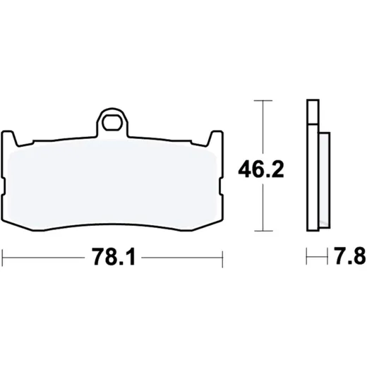 Bremsklotz Carbon CRQ TRW passend für: Triumph Daytona