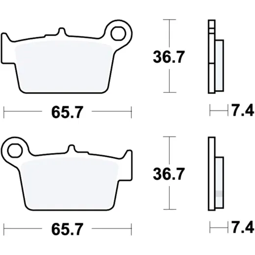 Brake pad standard TRW for: Derbi Senda, Atlantis, GPR, Beta RR, Urban, Alp 4. 0
