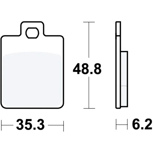 Brake pad standard TRW alternative: 7320535 for: Piaggio MP3, Zip, NRG