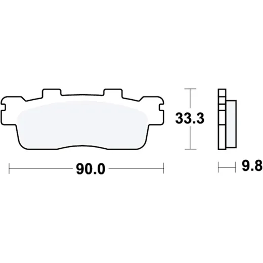 Brake pads scooter sintered TRW altn 7323256 for: Kymco Downtown, Super Dink, New People