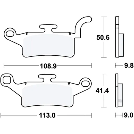 Brake pad standard TRW alternative: 7370030 for: Yamaha HW, YW, MBK Oceo