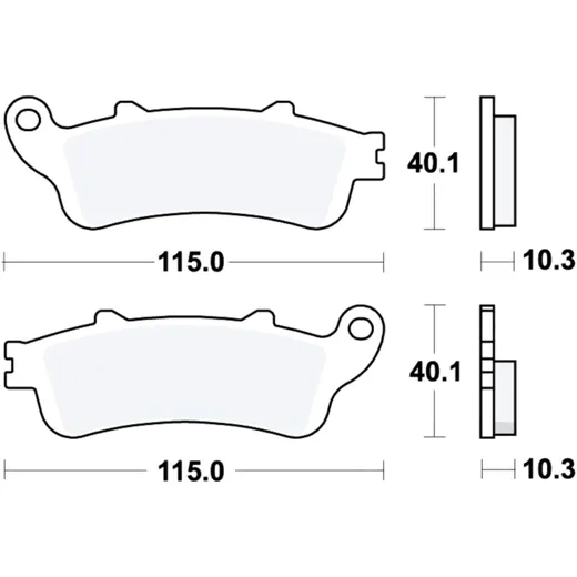 Bremsklotz Sinter hinten TRW Alternative: 7323330 passend für: Honda GL