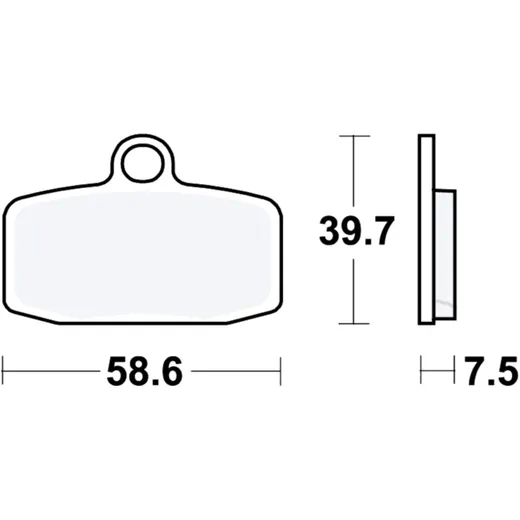 Brake pad sinter si TRW altn 7376901 for: KTM SX, Freeride E, Gas Gas TXT