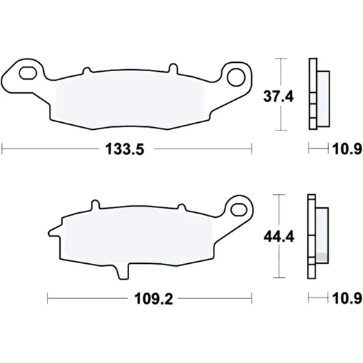 Bremsklotz Sinter hinten TRW Alternative: 7328867 passend für: Kawasaki VN