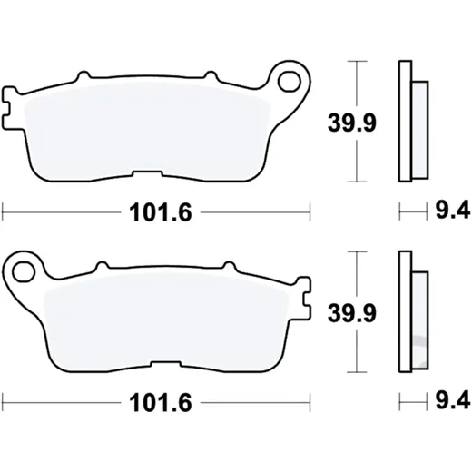 Brake pads sintered rear sh TRW alternative: 7320022 for: Honda VFR