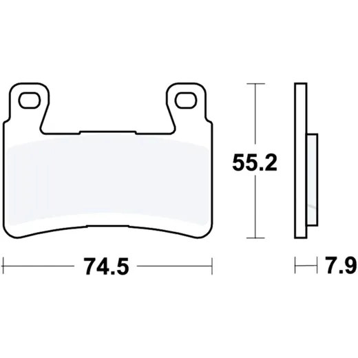 Bremsklotz Carbon CRQ TRW passend für: Honda CB, CBR, VTR, Hyosung GT, ST, GD