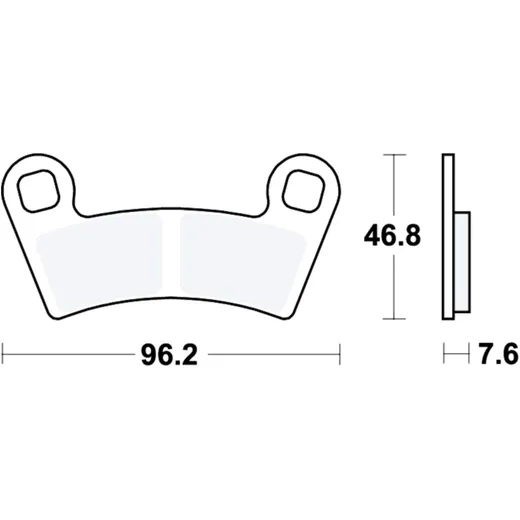 Brake pad sinter si TRW altn 7321276 for: Polaris General, Outlaw