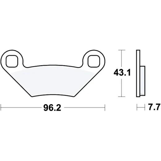 Brake pad sinter si TRW altn 7370034 for: Polaris Sportsman, Scrambler