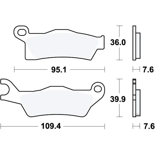 Brake pad sinter si TRW altn 7370102 for: CAN - AM Outlander, Renegade