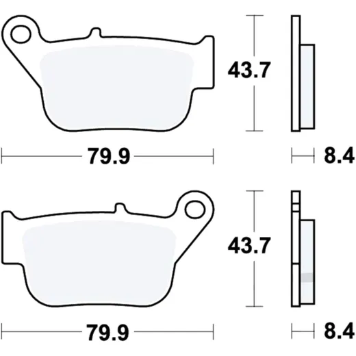 Bremsklotz Sinter Scooter TRW Alternative: 7322878 passend für: Yamaha YP