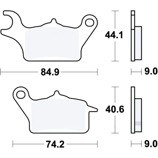 Brake pads std TRW alternative: 7370035 for: Yamaha MWS, MWD, MW, Suzuki UK, UN, UZ, UB