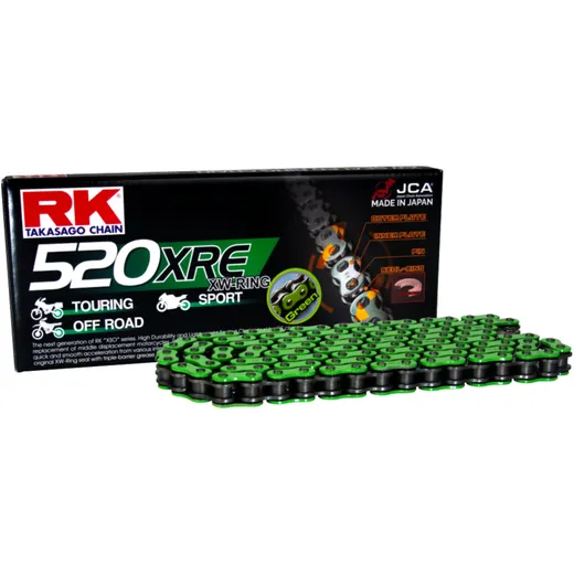 RK XW - Ringkette GN520XRE/108 Kette offen mit Nietschloss passend für: Honda XR, NSR, CBR