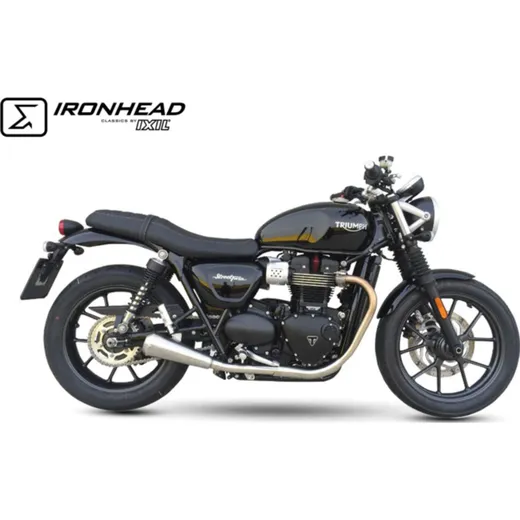 IRONHEAD Endschalldämpfer FULL LINE, für: Triumph Street Twin 900 EFI ABS, (DP01), 16-18, (Euro4)