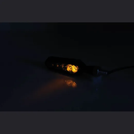 SHIN YO LED sequence indicator SORA, black, mirrored glass, E-marked, pair