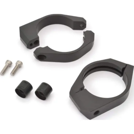 DAYTONA Gabelschellensatz mit Blinkerhalter Aluminium schwarz 39 mm