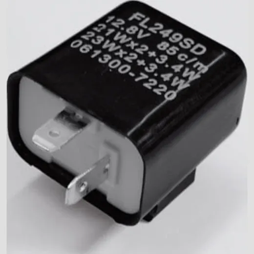 Flasher relay 2pole 12V 21W black