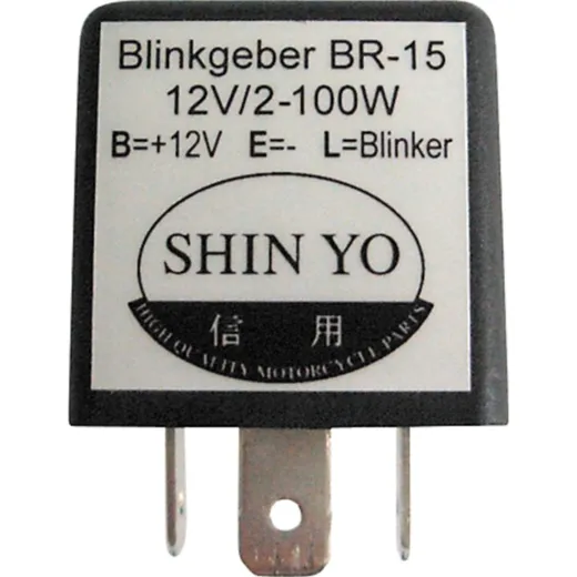 Blinkgeber SHIN YO Blinkrelais SY-02, 3polig, 12 VDC, 1-100 Watt