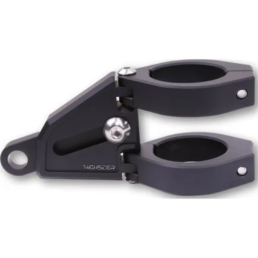 HIGHSIDER CNC aluminium lamp holder set EXTEND for í˜ 42-43 mm, length adjustable, black
