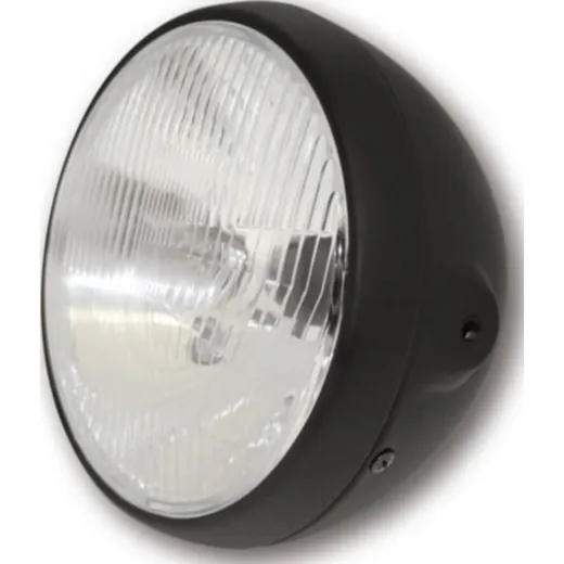 Lampe Licht SHIN YO SHIN YO 7 Zoll Scheinwerfer British-Style, matt schwarz