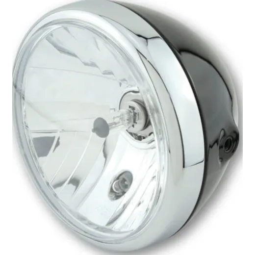 Lampe Licht SHIN YO 7 Zoll Scheinwerfer RENO, schwarz glänzend