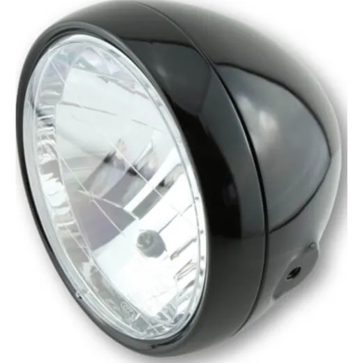 Lampe Licht SHIN YO 6 1/2 Zoll Hauptscheinwerfer, schwarz glänzend