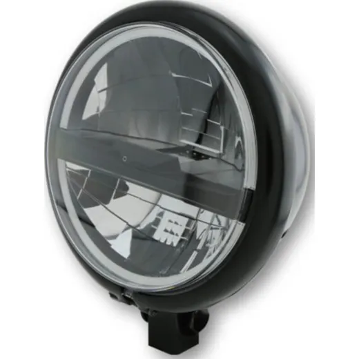 Lampe Licht HIGHSIDER 5 3/4 Zoll LED Scheinwerfer BATES STYLE TYP 5, schwarz