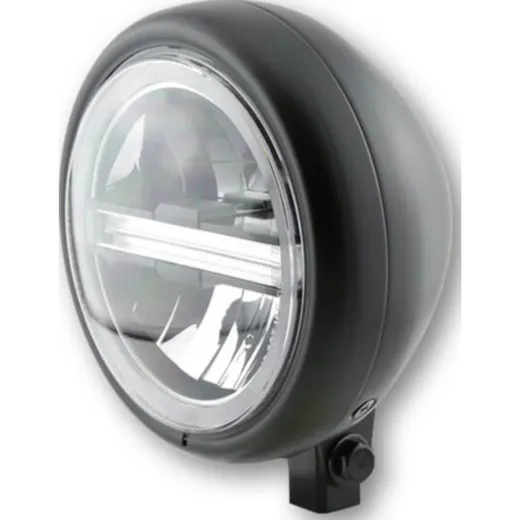HIGHSIDER 5 3/4 Zoll LED-Scheinwerfer PECOS TYP 6 mit TFL, schwarz matt 223-221