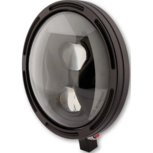 Lampe Licht HIGHSIDER 7 Zoll LED-Hauptscheinwerfer FRAME-R1 Typ 8, schwarz, untere Befestigung