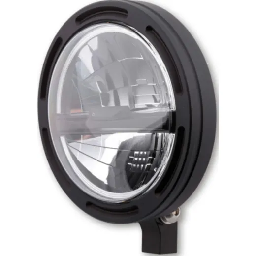 Lampe Licht HIGHSIDER 5 3/4 Zoll LED-Scheinwerfer FRAME-R2 Typ 5, schwarz, untere Befestigung