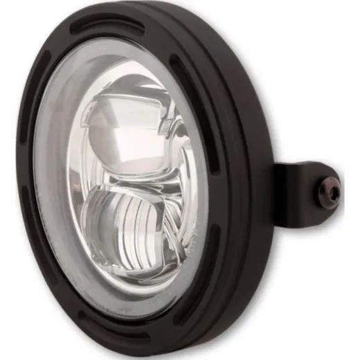 Lampe Licht HIGHSIDER 5 3/4 Zoll LED-Scheinwerfer FRAME-R2 Typ 7, schwarz, seitliche Befestigung