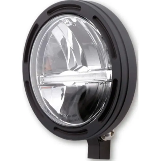 Lampe Licht HIGHSIDER 5 3/4 Zoll LED-Scheinwerfer FRAME-R2 JACKSON, schwarz, untere Befestigung