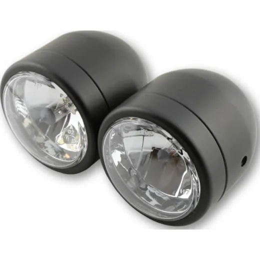 Lampe SHIN YO Scheinwerfer-Set, schwarz, Fern + Abblendlicht