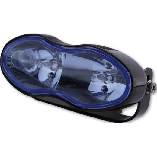 Lampe Licht SHIN YO Fern- und Nebelscheinwerfer, schwarz, blaues Glas, 2x H3 55W